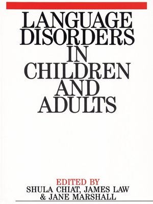cover image of Language Disorders in Children and Adults